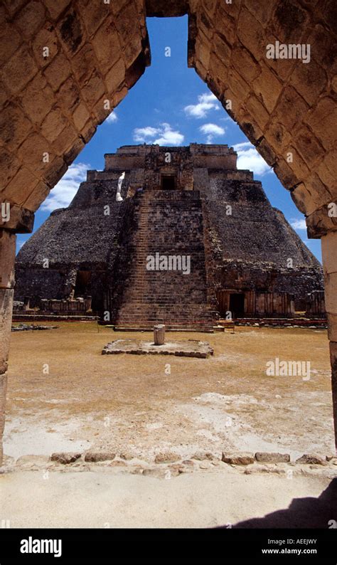 Pyramid Of The Magician Uxmal Puuc Style Mayan Ruins Yucat N