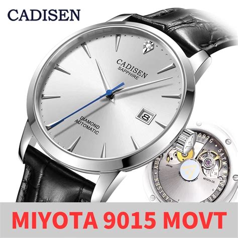 CADISEN Men Watches Automatic Mechanical Wrist Watch MIYOTA 9015 Top