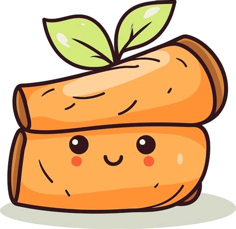 Premium Vector | A cartoon drawing of a sliced bread with a face on it