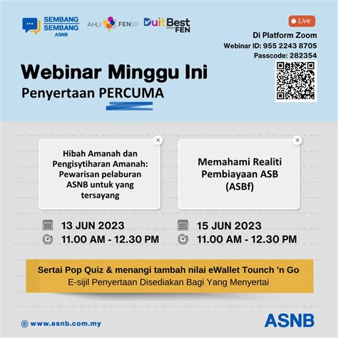 Asnb On Twitter Sertai Webinar Sembang Sembang Asnb Minggu Ini Pada