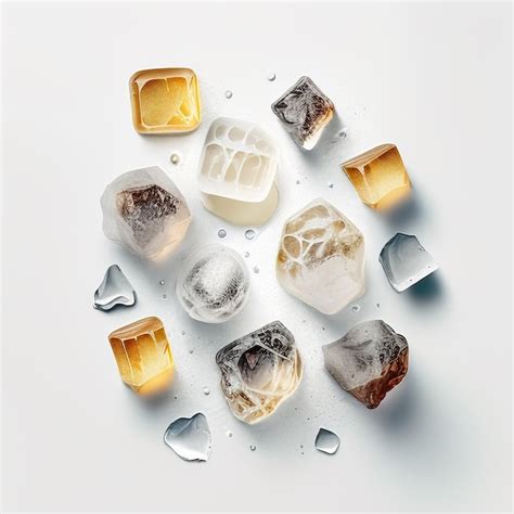 Premium AI Image | melting ice cubes