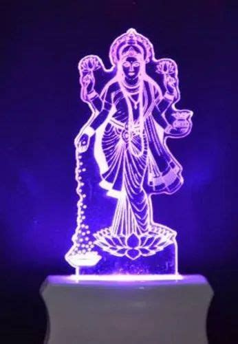 Vagalleryking Modern Contemporary Maa Laxmi Ji 3d Illusion Acrylic Led Night Lamp For