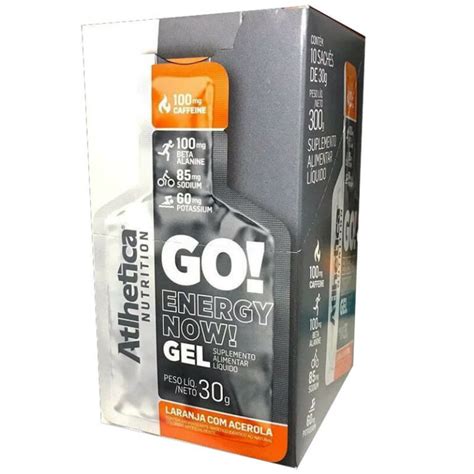 Go Energy Now Gel 10 sachês de 30g Atlhetica Nutrition Meu Mundo Fit