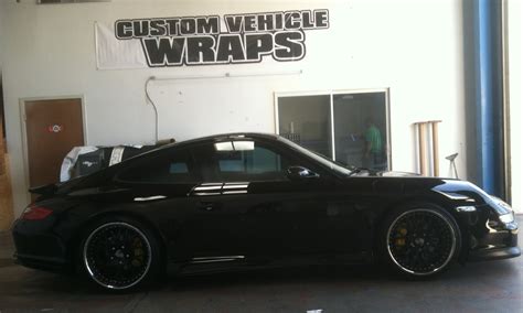 Matte Black Porsche Wrap – Custom Vehicle Wraps