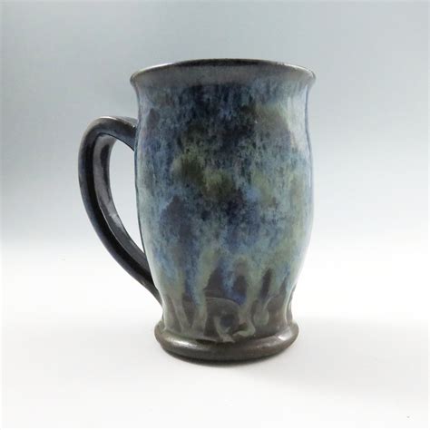 Blue and Green Handmade Ceramic Pottery Mug,Coffee Mug,Beer Mug,Tea mug ...