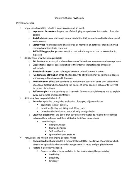 Chapter Social Psychology Chapter Social Psychology Perceiving