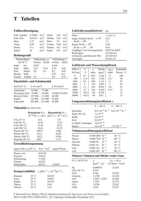 PDF Physik Aufgabensammlung für Ingenieure und Naturwissenschaftler