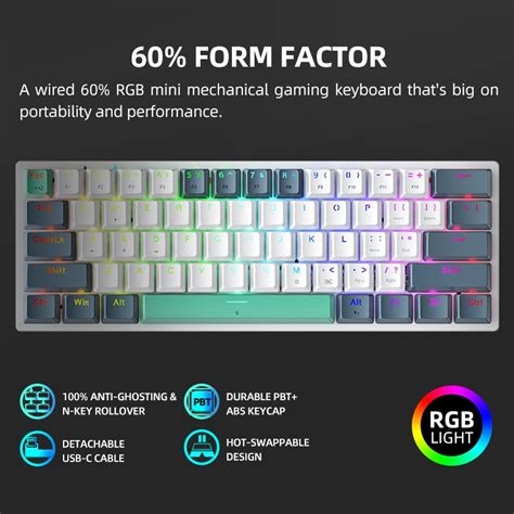 คยบอรดแบบกลไก Machenike K Series Hot swappable คยบอรด RGB Backlit Shopee Thailand