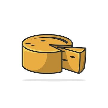 Premium Vector | Cartoon round maasdam cheese wheel cheese wheel ...