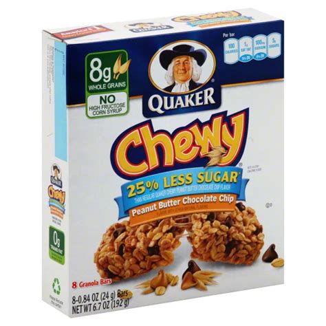 Quaker Chewy Peanut Butter Chocolate Chip Granola Bars Shop Granola