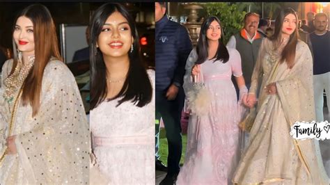 Aishwarya Rai Aaradhya Bachchan In Beautiful Lehengas For Ambani