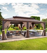 Amazon MELLCOM 13 X 15 Cedar Wood Gazebo For Patios Outdoor