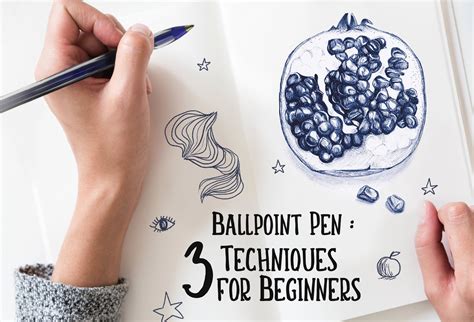 Ballpoint Pen : 3 Techniques for Beginners | Margarita Bourkova ...