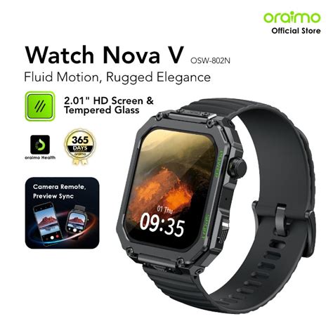 Promo Oraimo Watch Nova V OSW 802N Smartwatch TFT Tempered Glass Screen