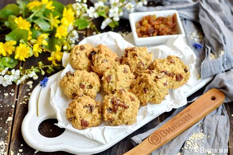 Овсяное печенье с изюмом - рецепт с фото пошагово