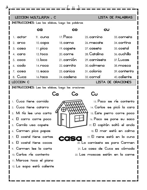 Pr Lista De Palabras Para Aprender A Leer Recuerda La Lectura Pdf