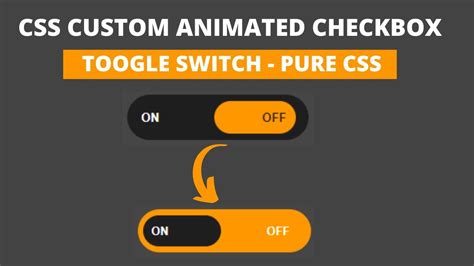 Pure Css Custom Checkbox Design CSS Toggle Switch YouTube