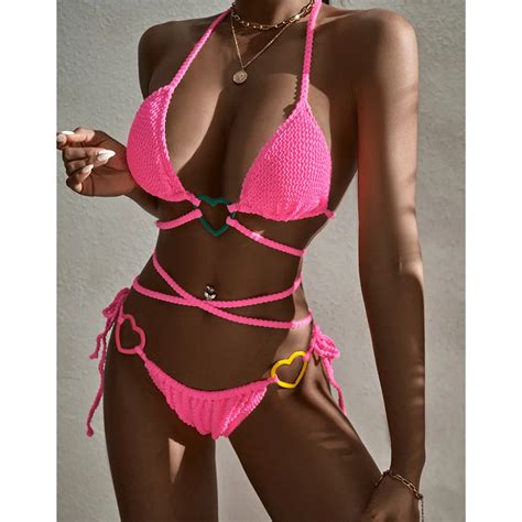 Sexy Bikini Push Up Women Swimsuits Female Micro Bikini Set Solid