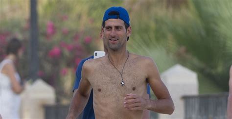 Tennis Star Novak Djokovic Runs Shirtless In His Speedo Ahead Of Us