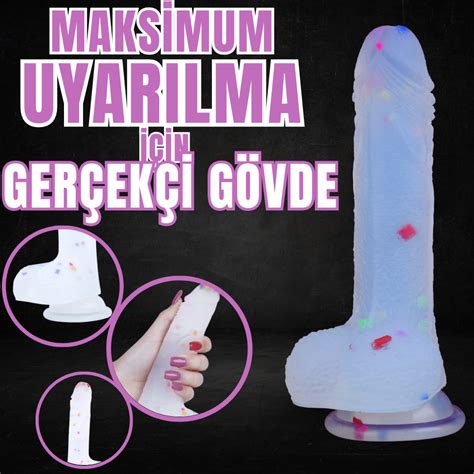 MYST COLOR Dildo Renkli Benekli Ultra Yumuşak Şeffaf Realistik Yapay Penis tdmarket tr