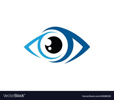 Eye Logo Template Design Emblem Royalty Free Vector Image