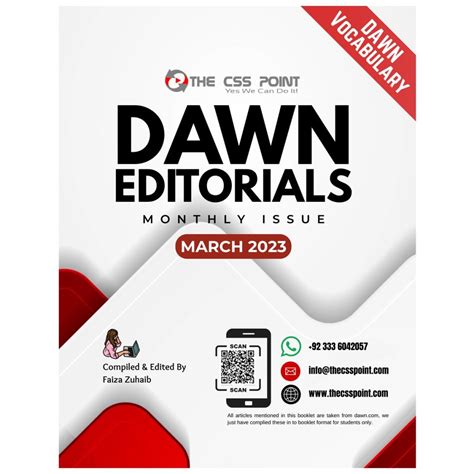 Dawn Editorials March 2023 Monthly Issue The CSS Point