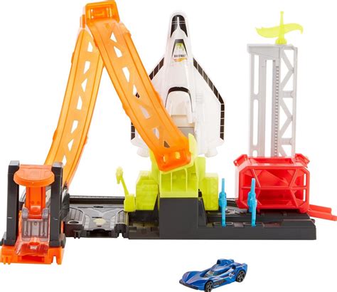 Hot Wheels Ensemble De Rampes De Lancement Super Space Shuttle Coffret De Jeu Bol