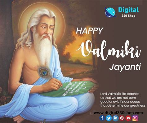 Happy Maharishi Valmiki Jayanti Greatful Jayanti Digital Marketing