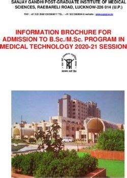 INFORMATION BROCHURE FOR ADMISSION TO B Sc M Sc PROGRAM IN MEDICAL