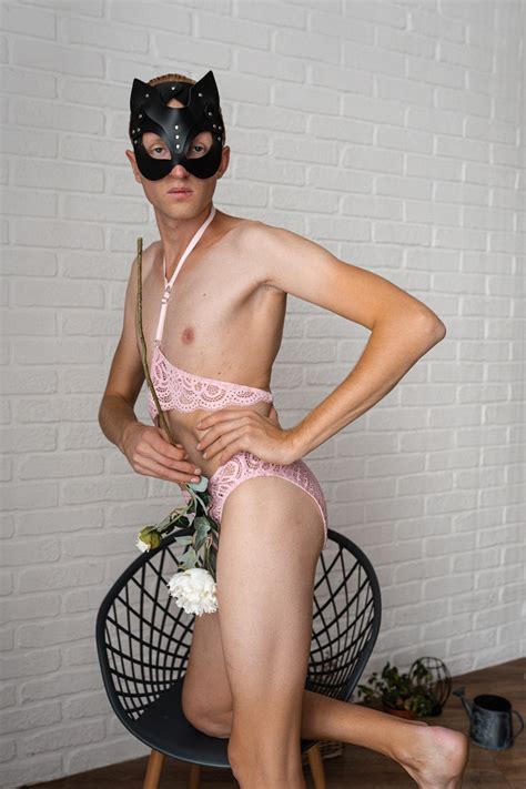 Pink Lace Male Lingerie Set Erotic Lingerie For Men Sissy Etsy