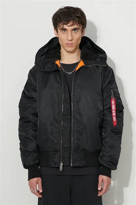 Alpha Industries Jacket Ma 1 Hooded Mens Black Color Buy On Prm