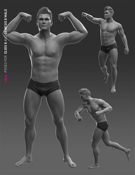 Viral Poses For Elios 8 And Genesis 8 Male Daz 3d