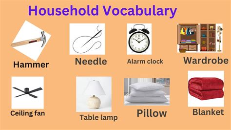 35 Household Vocabulary Household Items English Vocabulary Youtube