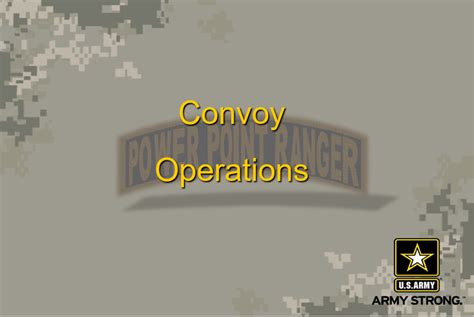 Convoy Operations - PowerPoint Ranger, Pre-made Military PPT Classes