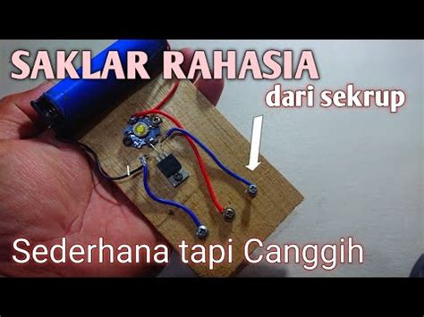 Alat Canggih Sederhana Saklar Rahasia Dari Sekrup Youtube