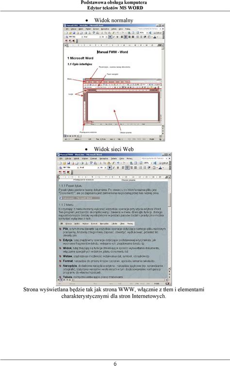 Podstawowa Obs Uga Komputera Edytor Tekst W Ms Word Pdf Darmowe