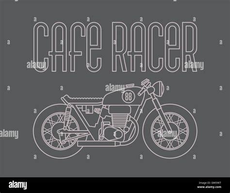 Cafe Racer Motorcycle Vector Design Vintage Motorcycle With Cafe Racer