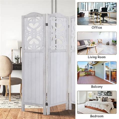 Rose Home Fashion RHF 5 6 Ft Tall Cutout Room Divider Double Hinged