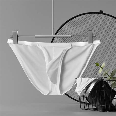 楽天市場GTOPX アイスシルク BIKINI 人気 メンズ ポーチ 透明ウェスト セクシー下着 ローライズ ストレッチ 吸水速乾 柔らかい 通気性 ブリーフinsolent