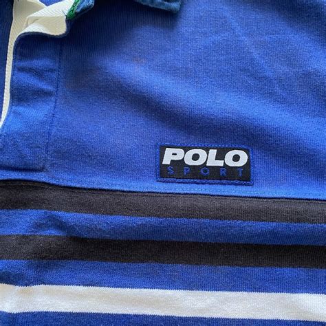 Rare Vintage Polo Sport Ralph Lauren Rugby Jersey Shirt Mens Fashion