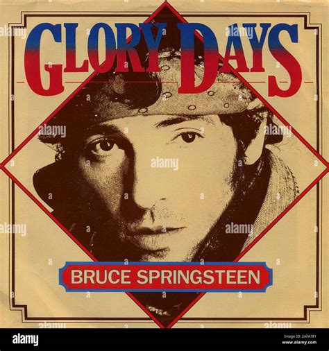 Bruce Springsteen Glory Days Vintage Vinyl Record Cover Stock Photo