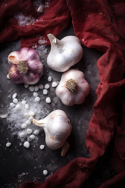 Premium Photo Garlic Background Bulb Vegetable Food