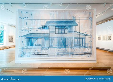 Detailed Blueprint of a Two-story House with a Porch and a Balcony ...