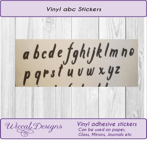 Vinyl Adhesive Letters Vinyl Letter Stickers Alphabet Etsy