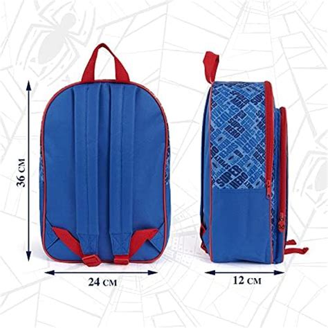 Perletti Spiderman Sac Dos Pour Enfant Avec Poche Avant Cartable