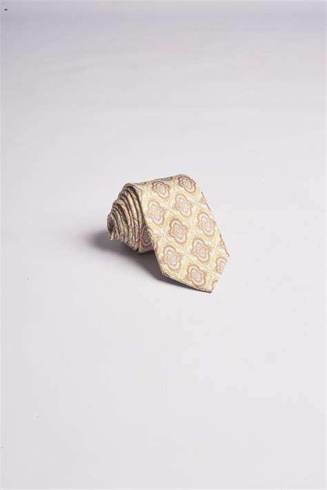 Gravata Estilo Italiana Fios Mosaico Nude