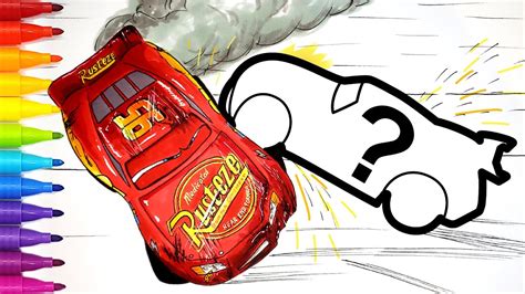 Lightning Mcqueen Crash With A Next Gen Racer Cars Drawing And