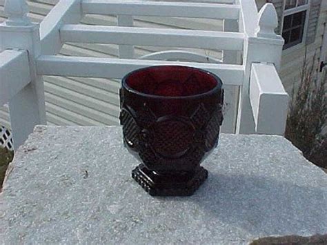 Avon Cape Cod Ruby Red Footed Water Tumbler For Sale Antiques