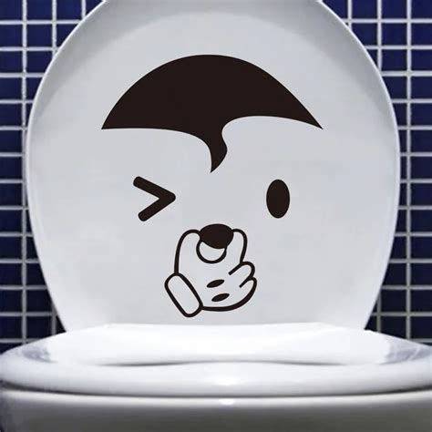 Funny Stickers For Bathroom And Toilet Waterproof Decorative Adhesives ...