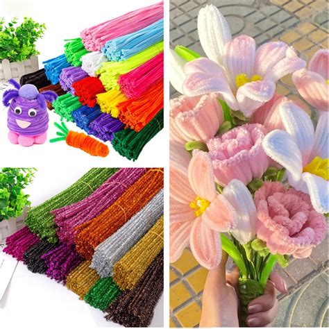 100pcs Pipe Cleaner Rod Diy Craft Chenille Sticks Chenille Stems